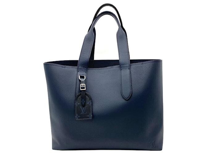 Louis Vuitton Cabas Voyage Taurillon Leather Handbag in Navy Navy blue  ref.1432821