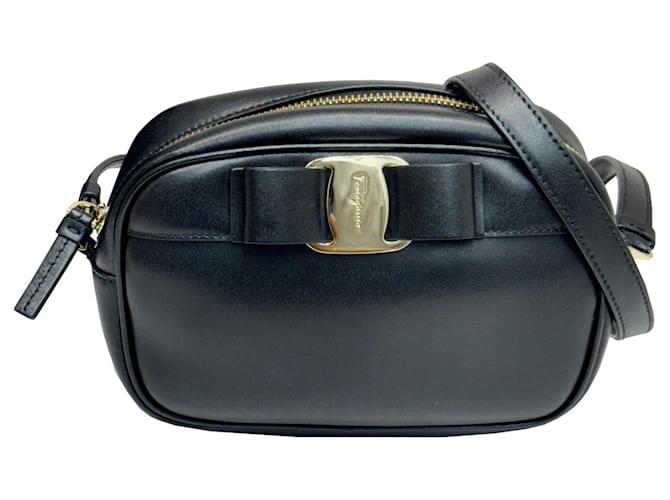 Borsa a spalla Vara di Salvatore Ferragamo - Pelle nera Nero  ref.1432826