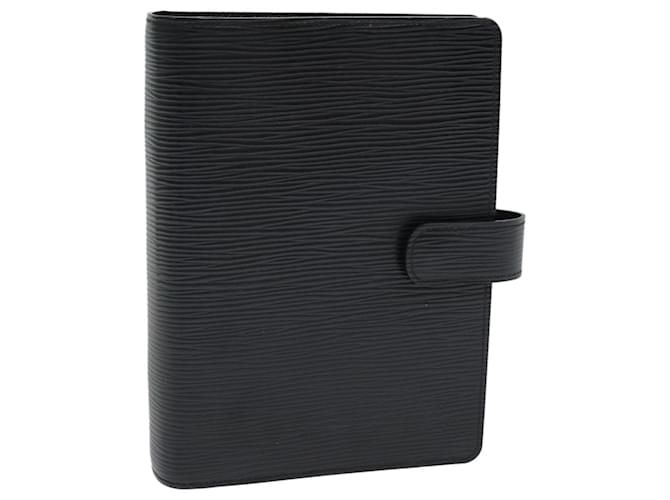 LOUIS VUITTON Epi Agenda MM Day Planner Cover Black R20042 LV Auth yk13039 Leather  ref.1432884