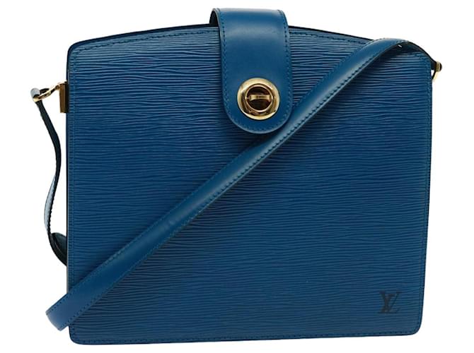 LOUIS VUITTON Bolsa de Hombro Capuchin Epi Azul M52345 LV Auth 78394 Cuero  ref.1432936