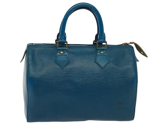 LOUIS VUITTON Epi Speedy 25 Hand Bag Toledo Blue M43015 LV Auth 78936  Leather ref.1432937 - Joli Closet