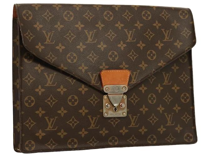 LOUIS VUITTON Monogram Porte Documents Senatur Briefcase M53335 LV Auth 77250 Cloth  ref.1432955