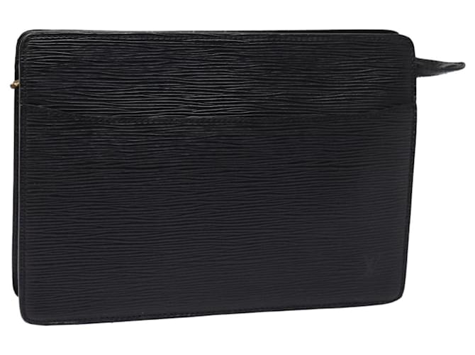 LOUIS VUITTON Epi Pochette Homme Clutch Bag Black Noir M52522 LV Auth 78679 Leather  ref.1432970