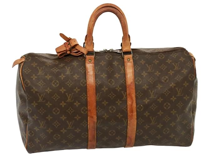 LOUIS VUITTON Monogram Keepall 45 Boston Bag M41428 LV Auth ac3081 Cloth  ref.1433015