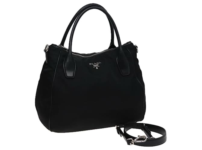 PRADA Bolsa de Ombro Nylon 2 vias Preta Auth ki4556 Preto  ref.1433030