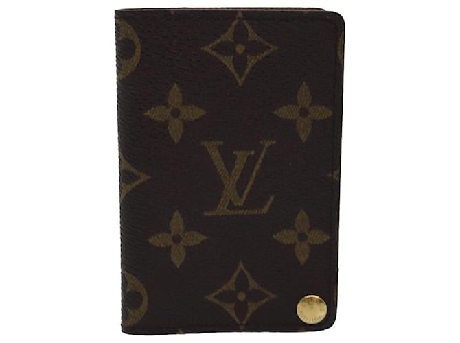 Louis Vuitton Porte carte crédit Pression Toile Marron  ref.1433142