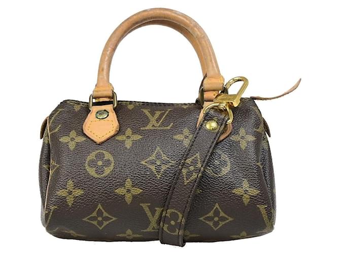 Louis Vuitton Mini speedy Brown Cloth  ref.1433170