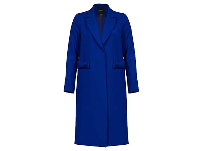 Autre Marque Smythe Cobalt Wool Stretch Bow Coat Blue  ref.1433215