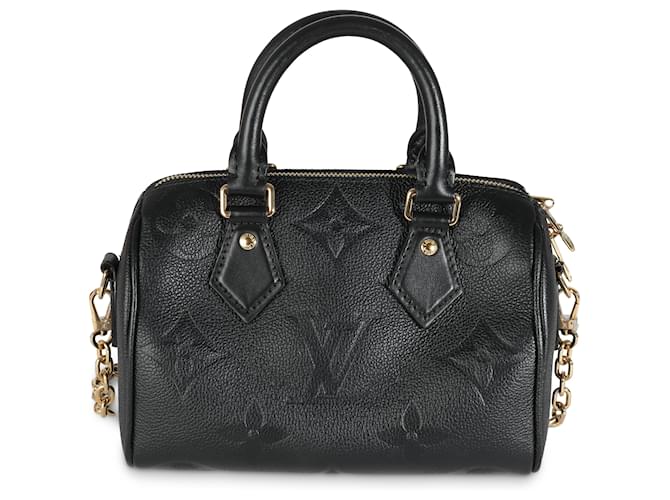 Louis Vuitton Speedy Bandoulière 20 em Monograma Giant Empriente Preto Couro  ref.1433231