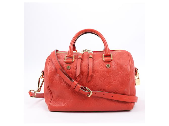 Bolsa Louis Vuitton Speedy Bandoulière 25 em couro Monogram Empreinte Orient M40758 Vermelho  ref.1433241