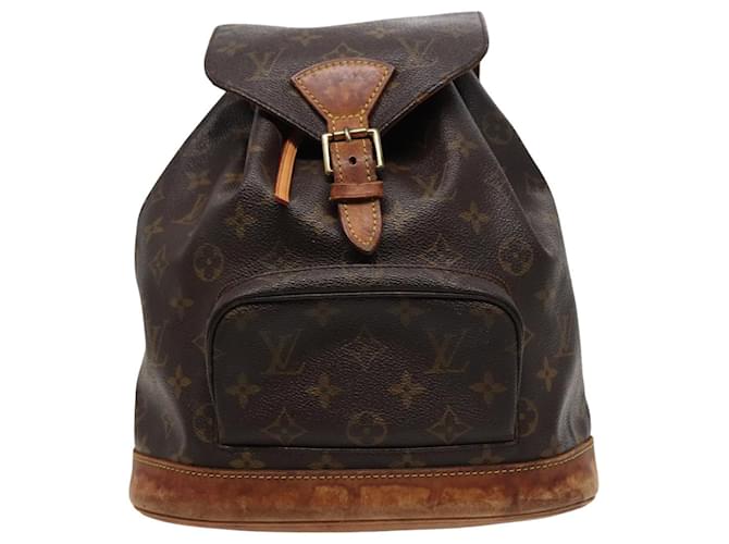 Louis Vuitton Montsouris MM Brown Cloth  ref.1433385