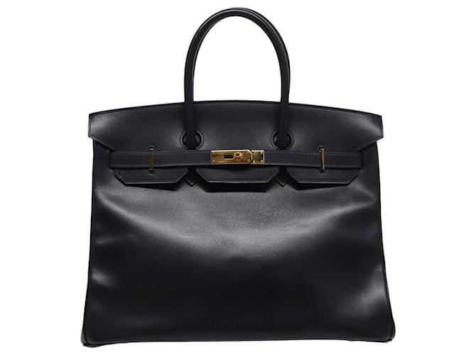 Hermès Birkin 35 Negro Cuero  ref.1433654