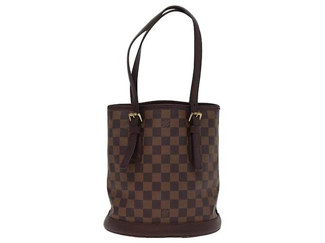 Bucket Louis Vuitton Marais Castaño Lienzo  ref.1433677