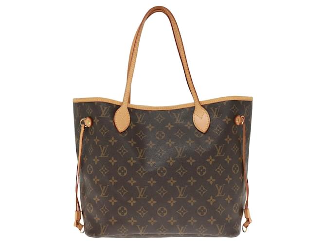 Louis Vuitton Neverfull MM Braun Leinwand  ref.1433690