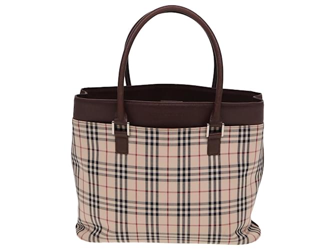 Burberry Nova Check Beige Leinwand  ref.1433736