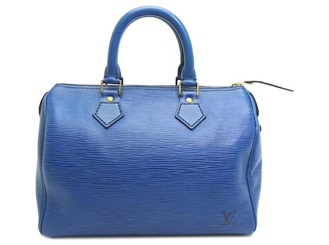 Louis Vuitton Speedy 25 Blue Leather  ref.1433763