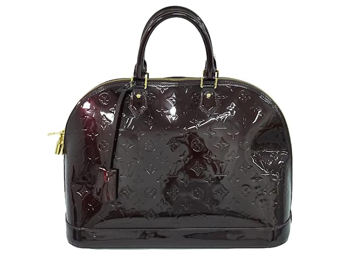 Louis Vuitton Alma Cuir vernis Bordeaux  ref.1433806