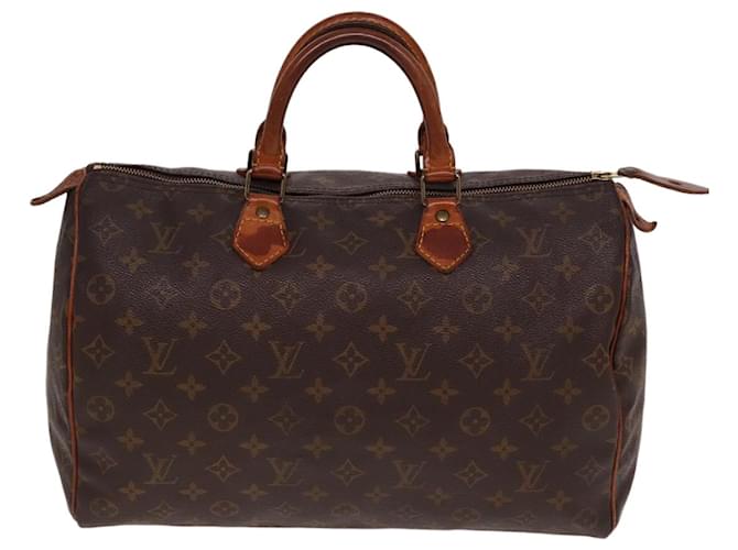 Louis Vuitton Speedy 35 Castaño Lienzo  ref.1433822