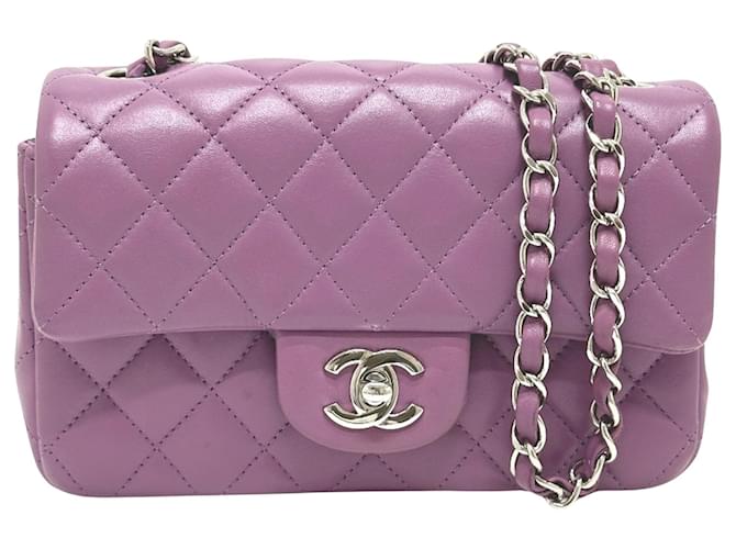 Classique Chanel Intemporel Cuir Violet  ref.1433889