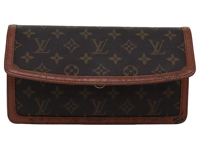 Pochette Dame Louis Vuitton Marrom Lona  ref.1433903