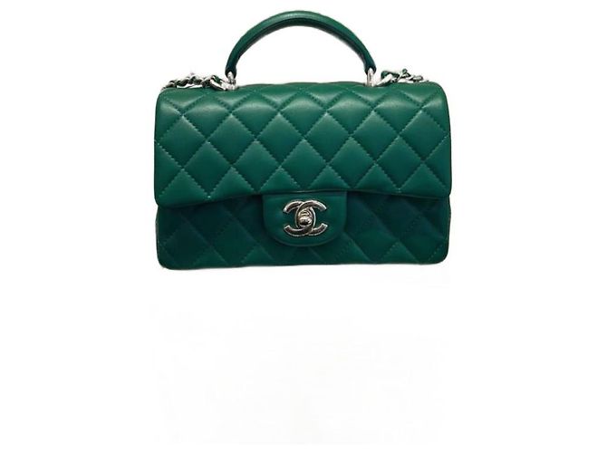 Timeless Chanel Classic Top Handle bag Green