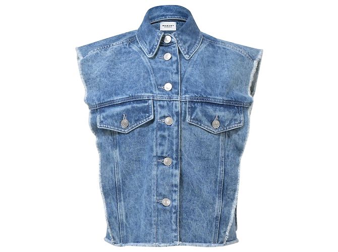Isabel Marant Etoile Colete abotoado Tyra Isabel Marant Étoile em algodão azul claro
