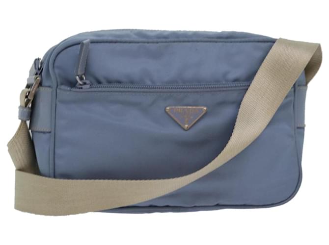 PRADA Sac à épaule en nylon bleu clair Auth 78256  ref.1434114