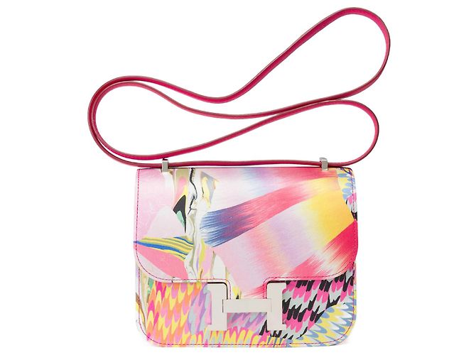 Hermès HERMES Constance Bag in Multicolor Silk - 102010 Multiple colors