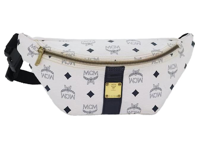 White mcm fanny pack sale