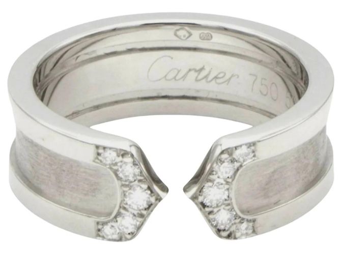 Anello Cartier in oro bianco e Diamanti (10) Argento