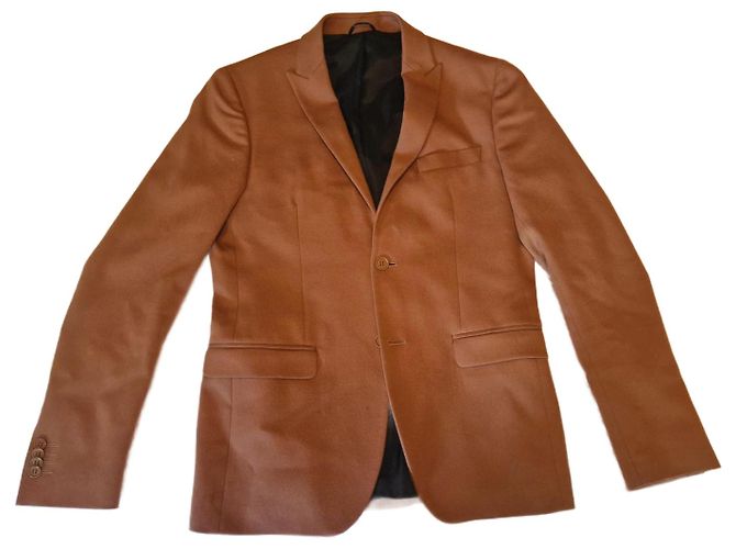 Autre Marque Herrenblazer aus Wolle in der Farbe Camel David Mayer Naman