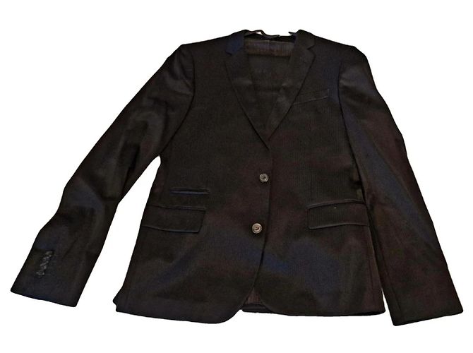 Hugo Boss Elegant cut black damask suit