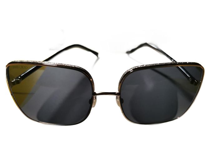 Occhiali da sole Jimmy Choo Neri e Oro con Glitter Nero