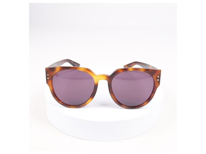 Lunettes de soleil Dior Lady Dior Studs Carrées 53-20-140 Plastique Marron  ref.1434387