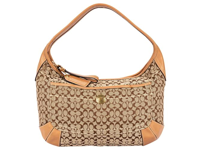 Bolso de Hombro Coach Soho Beige Lienzo  ref.1434411