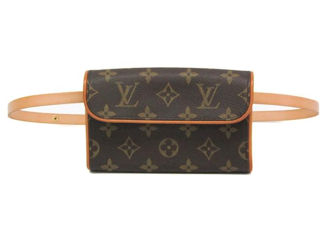 Louis Vuitton Pochette florentine Brown Cloth  ref.1434561