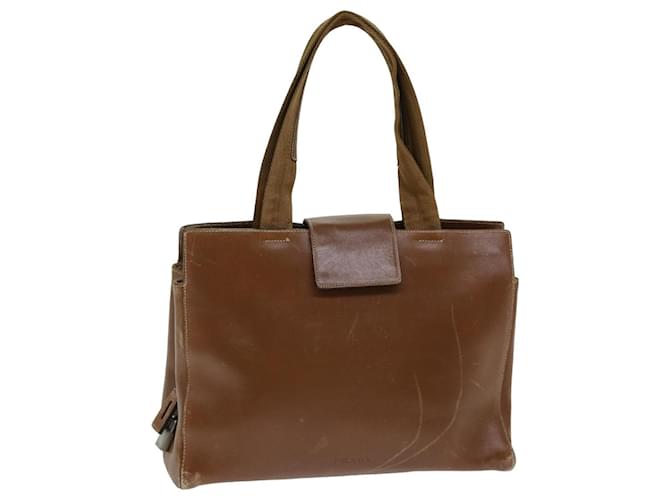 Prada Cabas Brown Leather ref.1434680 Joli Closet