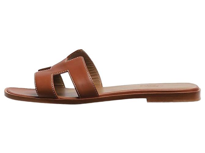 Hermès Brown Oran sandals - size EU 38