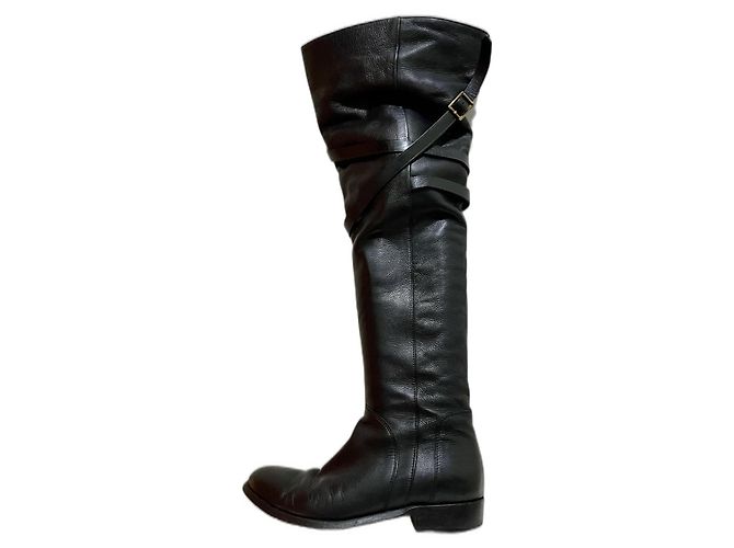 Burberry Pirate / Overknee boots Black