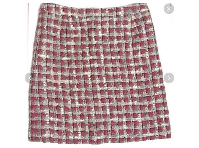Chanel Tweed Rock Dunkelrot Bordeaux