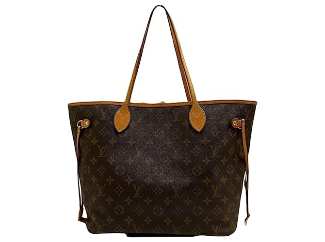 Louis Vuitton Neverfull MM Braun Leinwand  ref.1435105