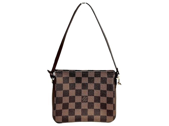 Louis Vuitton Trousse makeup Brown Cloth  ref.1435120