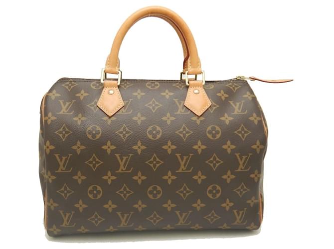 Louis Vuitton Speedy 30 Braun Leinwand  ref.1435127