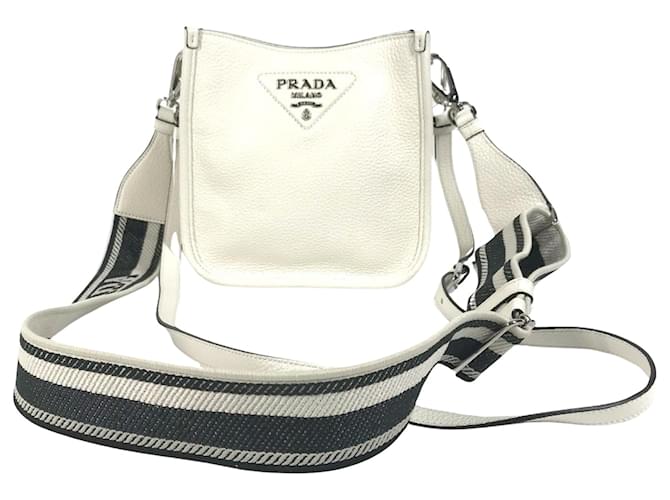 Prada Saffiano Blanco Cuero  ref.1435251