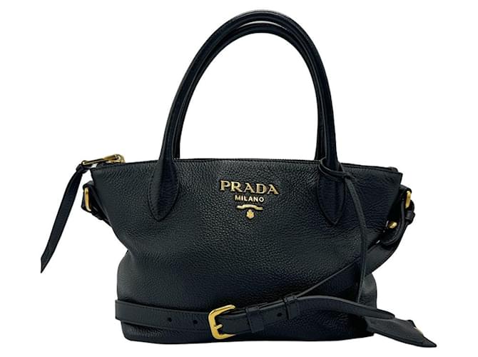 Prada Vitello Black Leather  ref.1435307