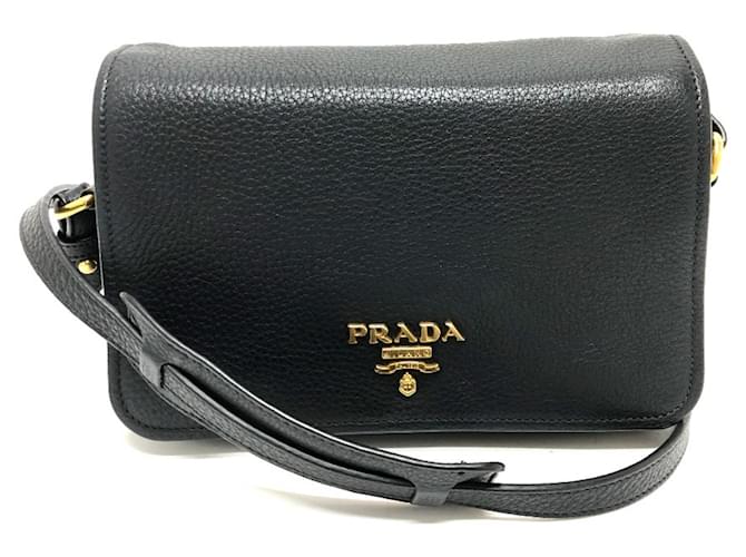 Prada Saffiano Preto Couro  ref.1435309