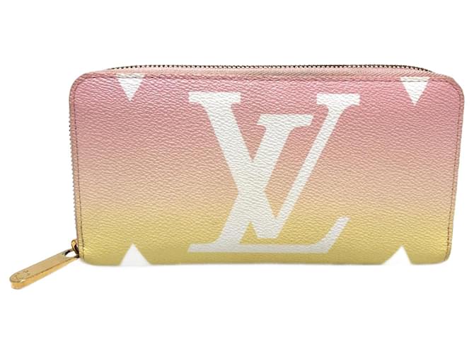 Carteira Zippy Louis Vuitton Rosa Couro  ref.1435353