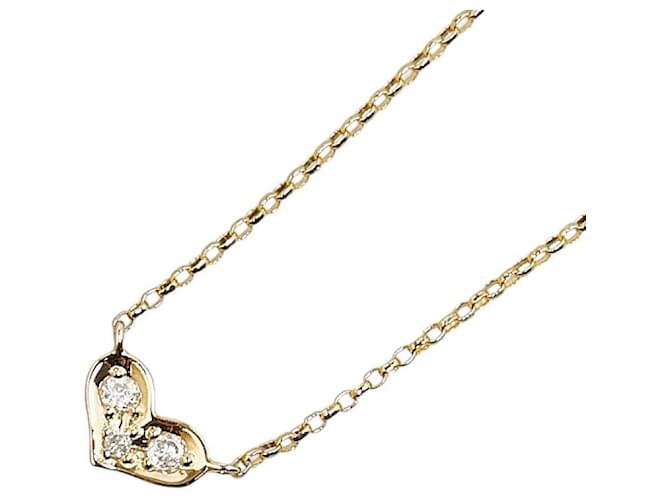 & Other Stories K18YG Yellow Gold Heart Motif Necklace in Excellent Condition Golden Metal  ref.1435495