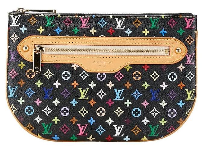 Louis Vuitton Monogramm Mehrfarbige Pochette GM Clutch M60030 In sehr gutem Zustand Schwarz Kunststoff  ref.1435507