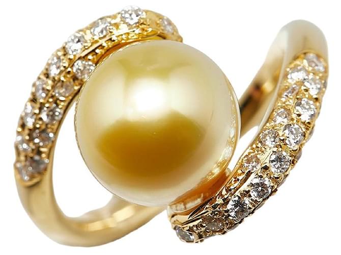 & Other Stories K18YG Yellow Gold Pearl Ring in Excellent Condition Golden Metal  ref.1435517